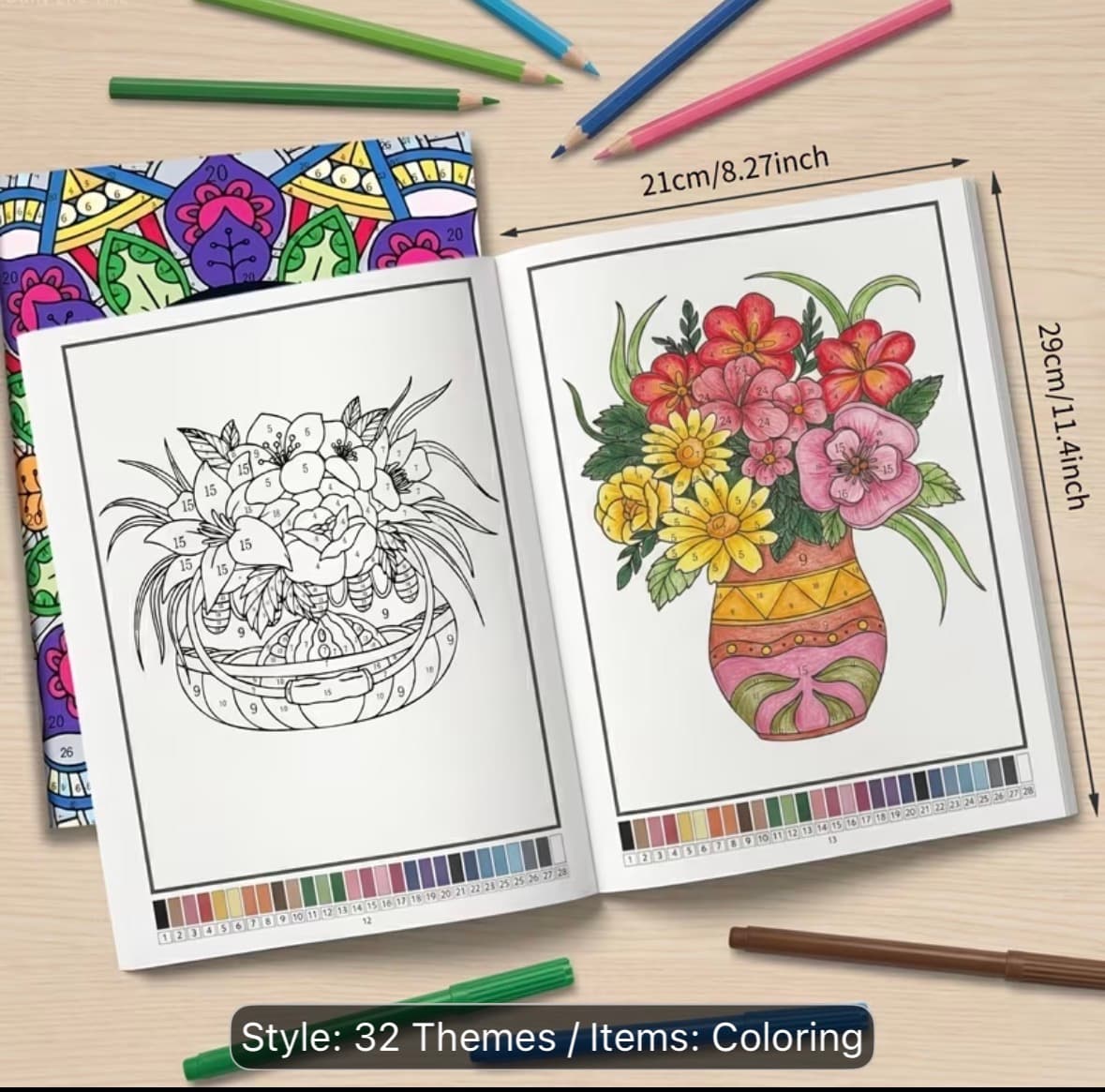 Color by number adult coloring book for relaxation 2