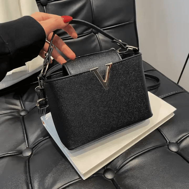 Mini black hand bag