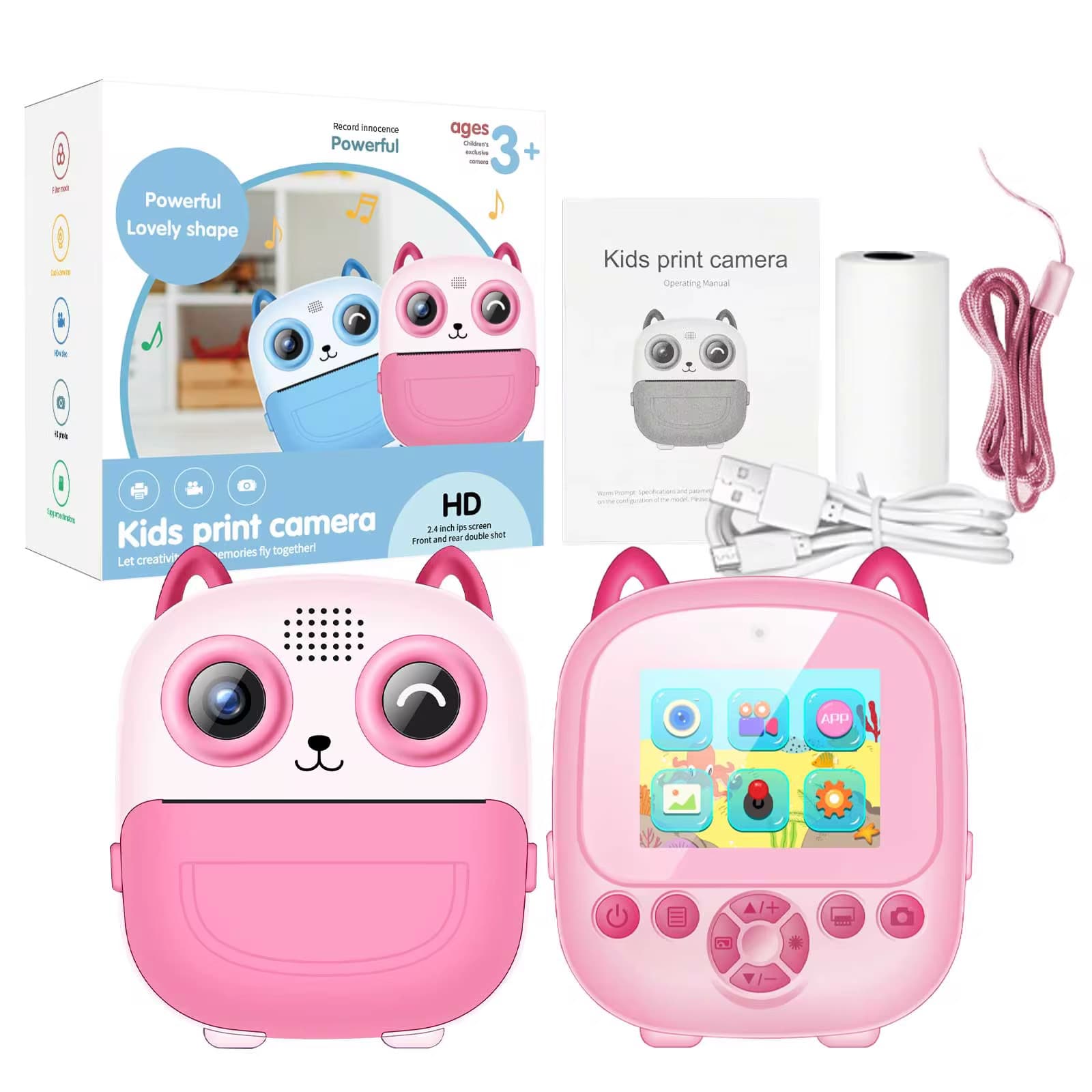 Kids instant print camera