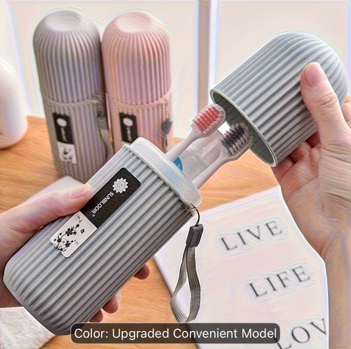 Portable tooth brush holder