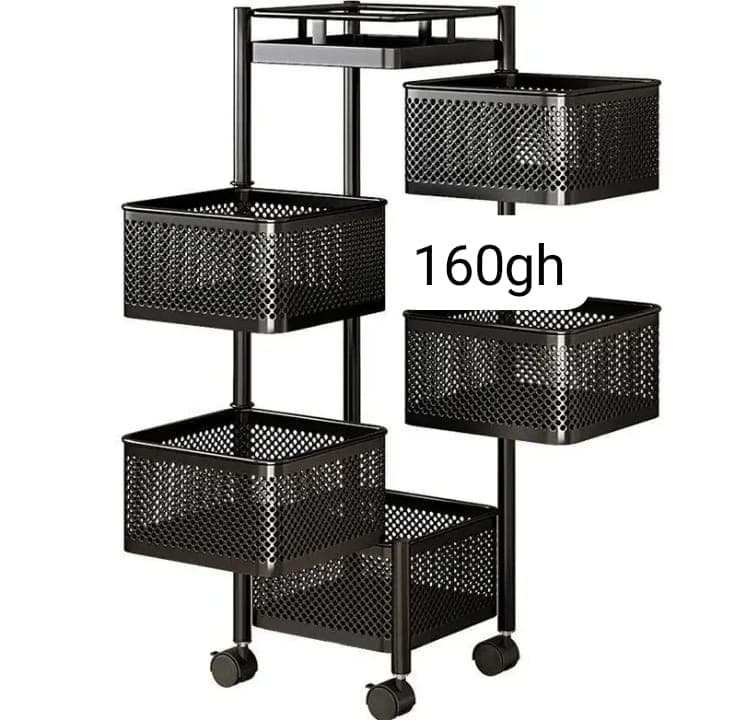 5 layer rotating kitchen rack